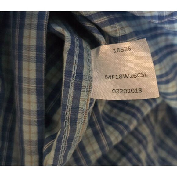 Peter Millar Mens XXL Blue Plaid Cotton Button-Up Shirt golf - Picture 7 of 8